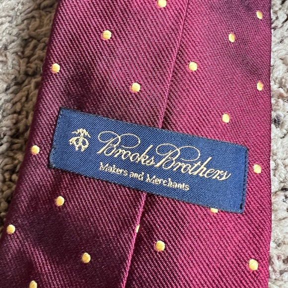 Lot of 2 Brooks Brothers Silk Neck Ties Neckties Stripes Polka Dots - Picture 2 of 7